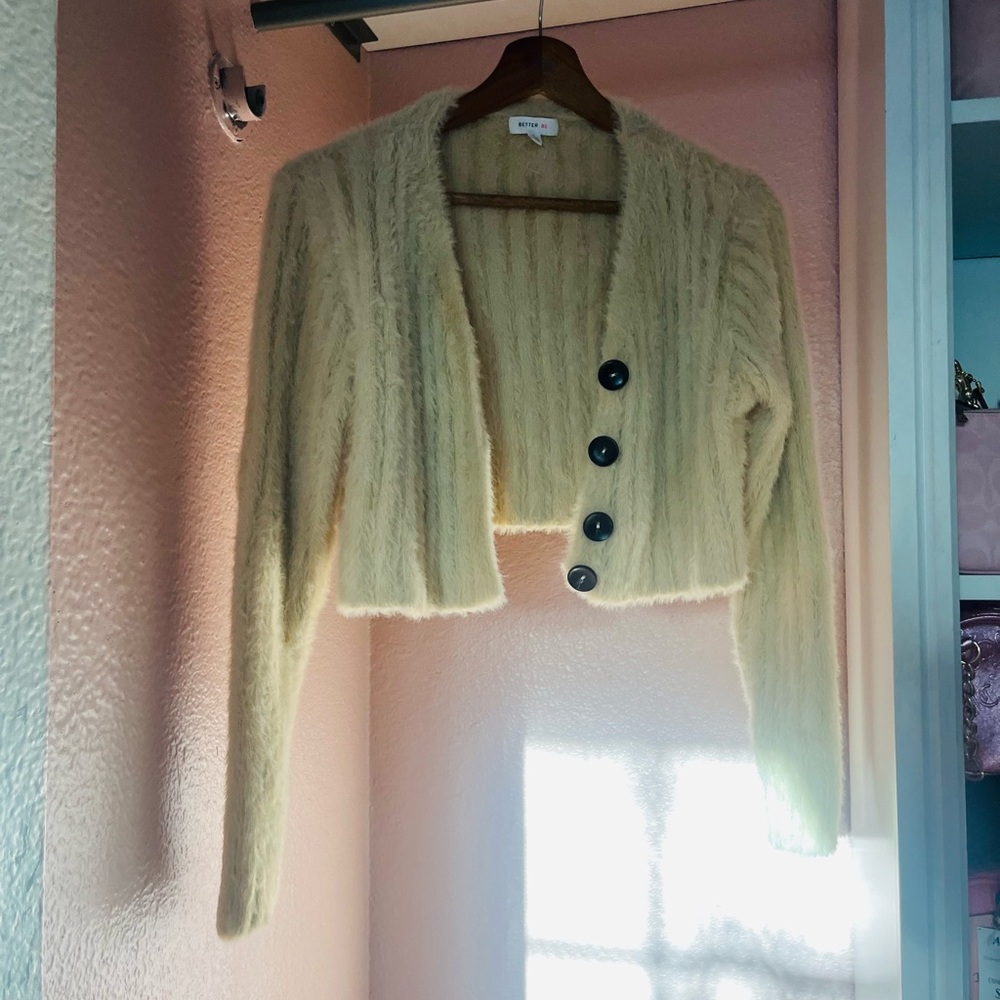 Urban Outfitters Cream Cable Knit Cardigan